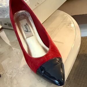 Elegant Red and Black Heels